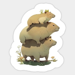 Capy stack Sticker